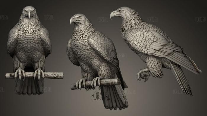 eagle on a perch stl model for CNC